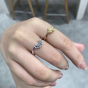 Sun and Moon Ring Set